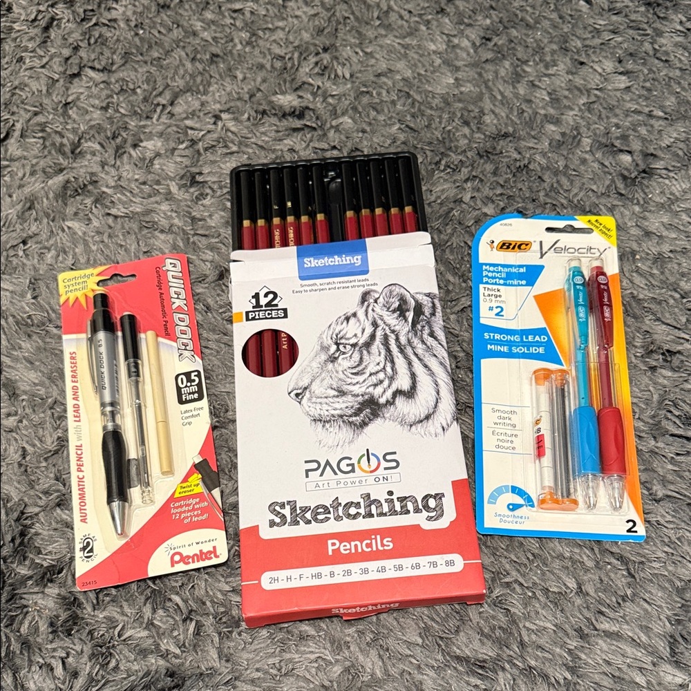 Pagos Sketching Pencils Set - Black and Red